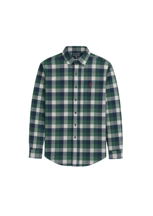 BLUE & GREEN LONG SLEEVED SHIRT