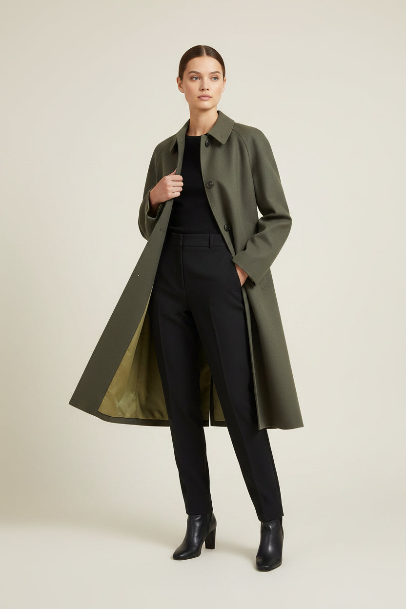 GREEN CHARLIE WOOL COAT