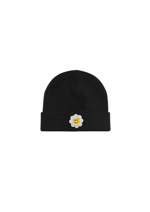 BLACK DAISY BEANIE