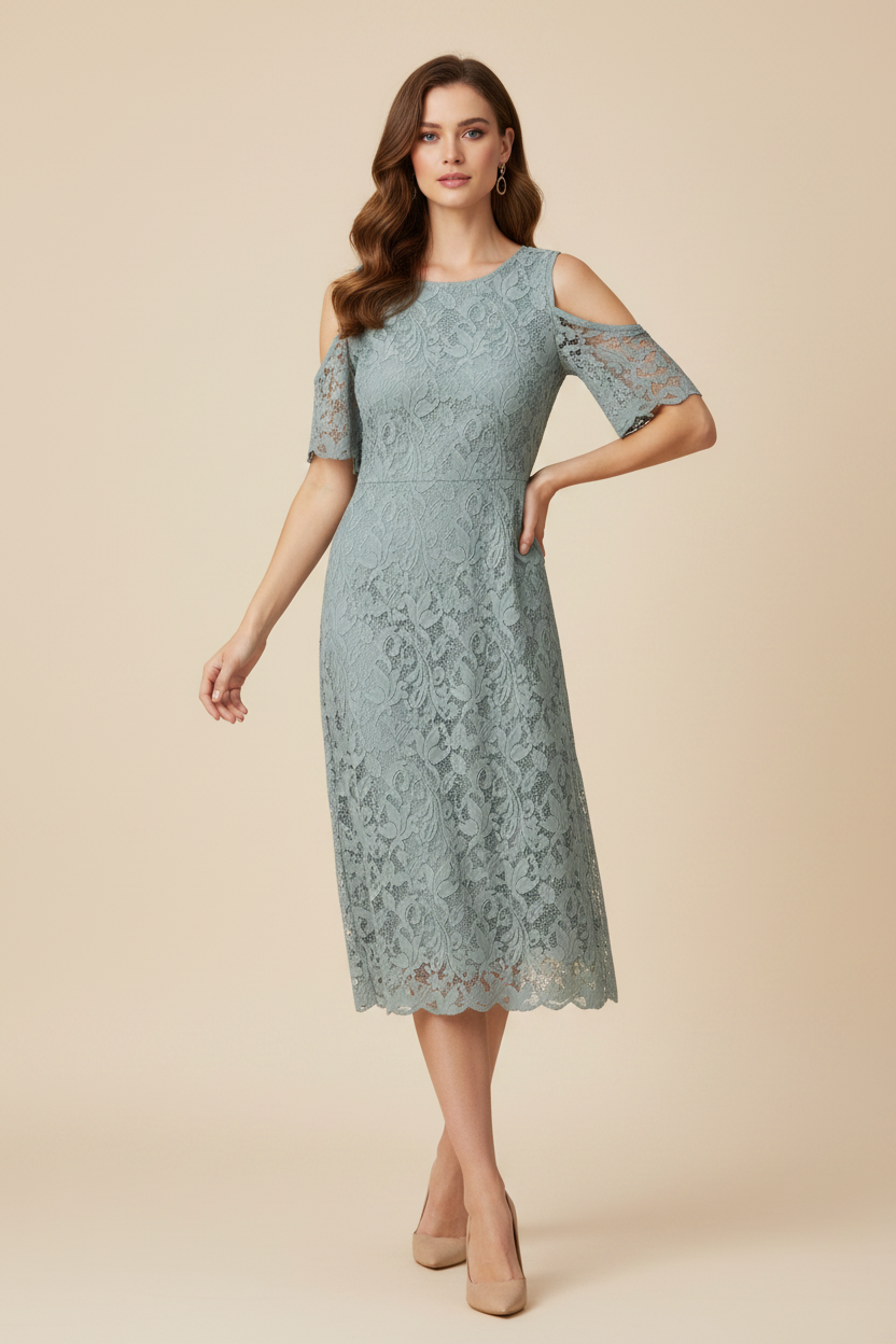 BLUE LACE DRESS