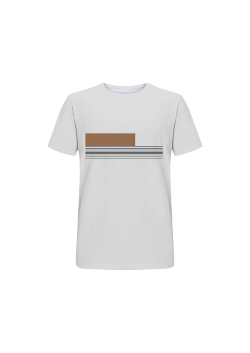 WHITE & BROWN T-SHIRT