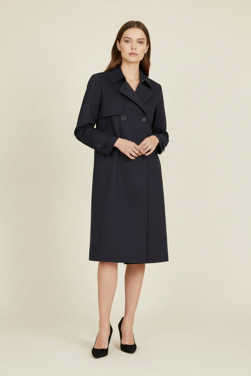 BLACK TRENCH-COAT