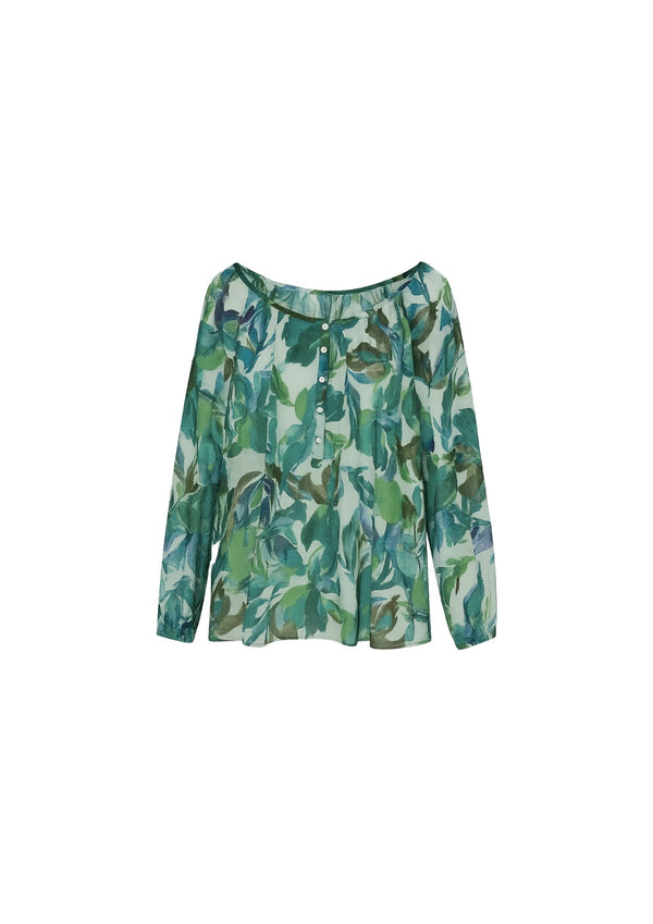 PRINTED GREEN TOP