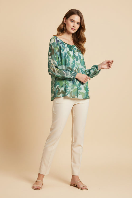 PRINTED GREEN TOP