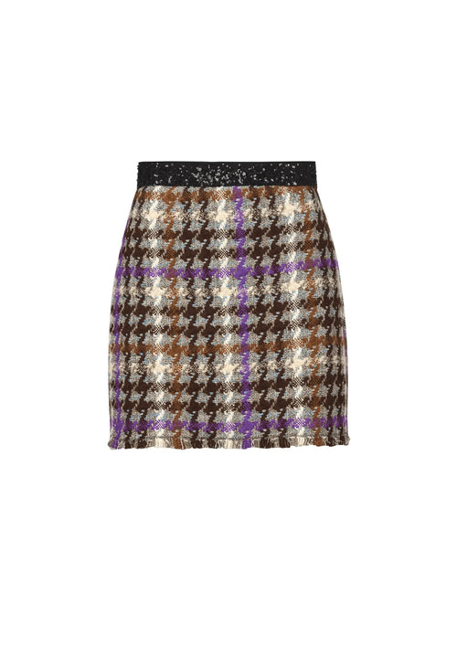 LAVA CHECKED MINI SKIRT