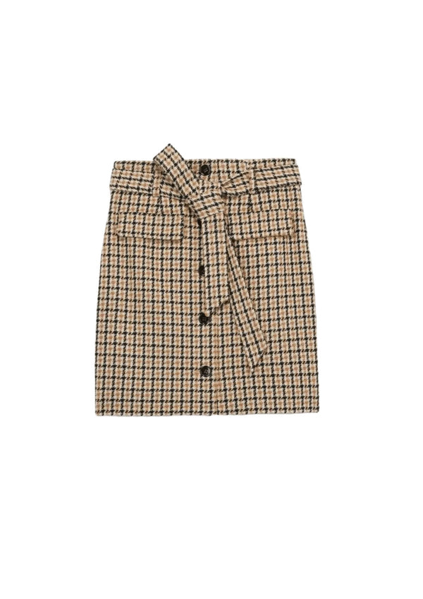 HIGH-WAISTED WOOL SKIRT