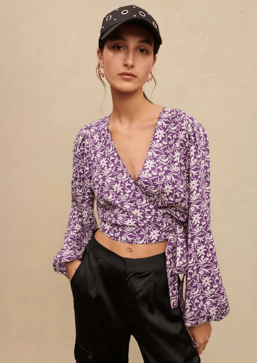 LILA WRAP-TOP