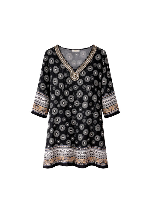 TRIBAL PRINTED SHORT DRESS