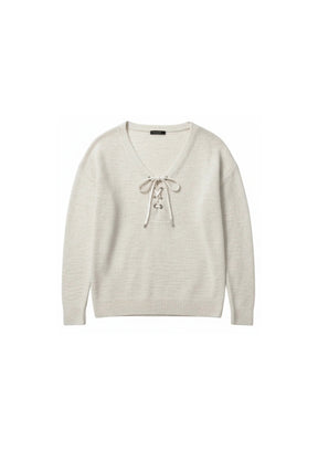 IVORY METALLIC PULLOVER