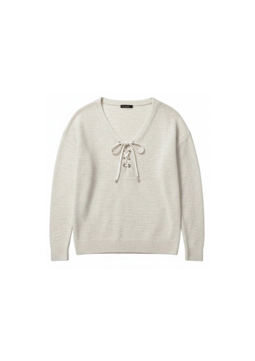IVORY METALLIC PULLOVER