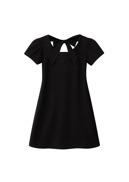 BLACK SPARKLY MINI DRESS