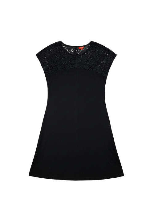 BLACK LACE MINI DRESS