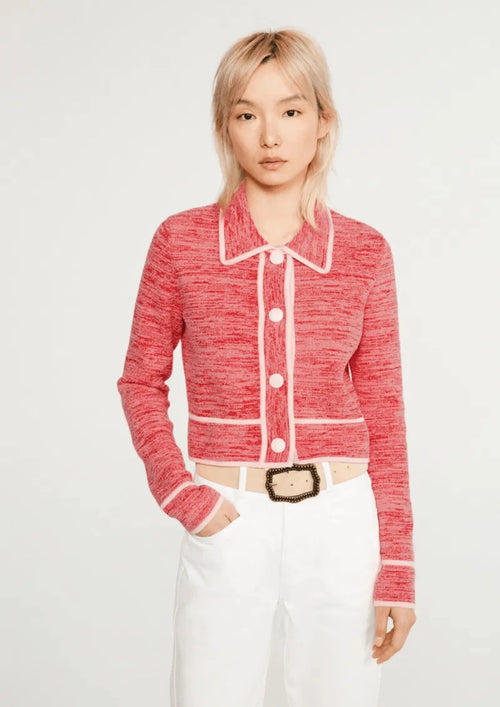 ROTER KURZER CARDIGAN