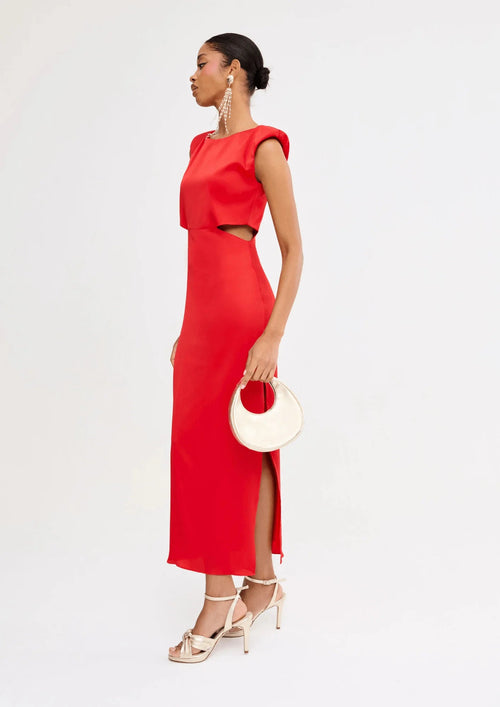 ROBE MIDI ROUGE NAZARÉ