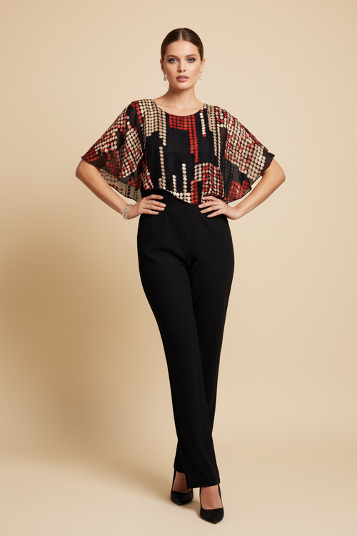BI-MATERIAL JUMPSUIT