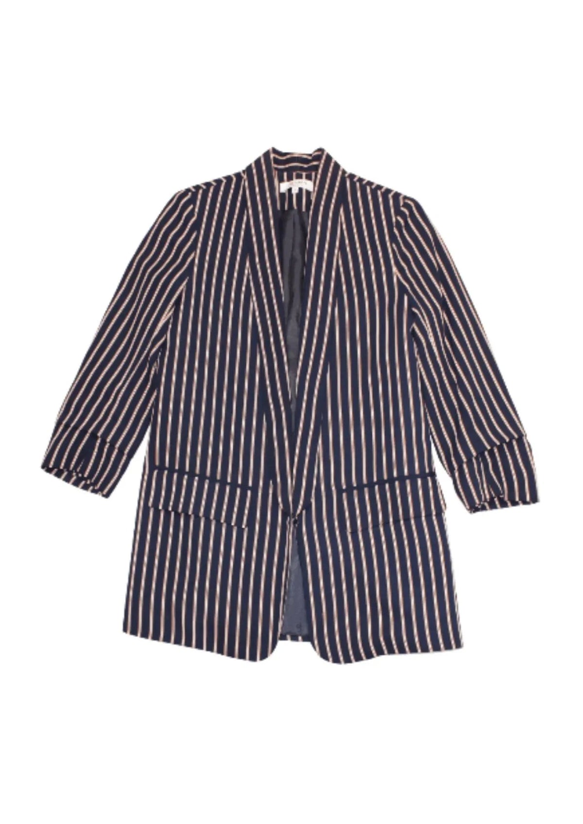 DARK PINK STRIPED BLAZER