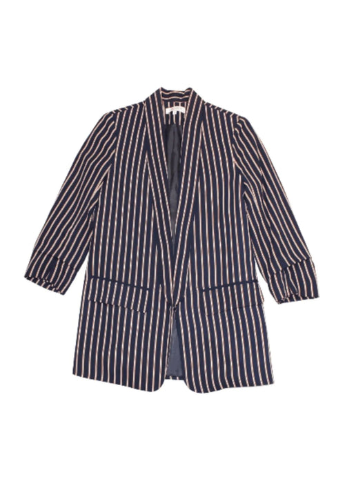 DARK PINK STRIPED BLAZER