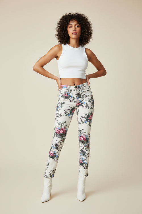 BEIGE FLORAL POLETTE JEANS