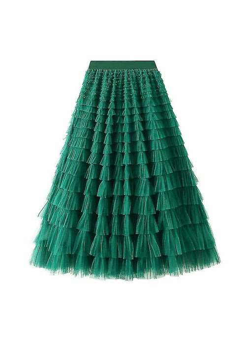Jupe en tulle vert foncé