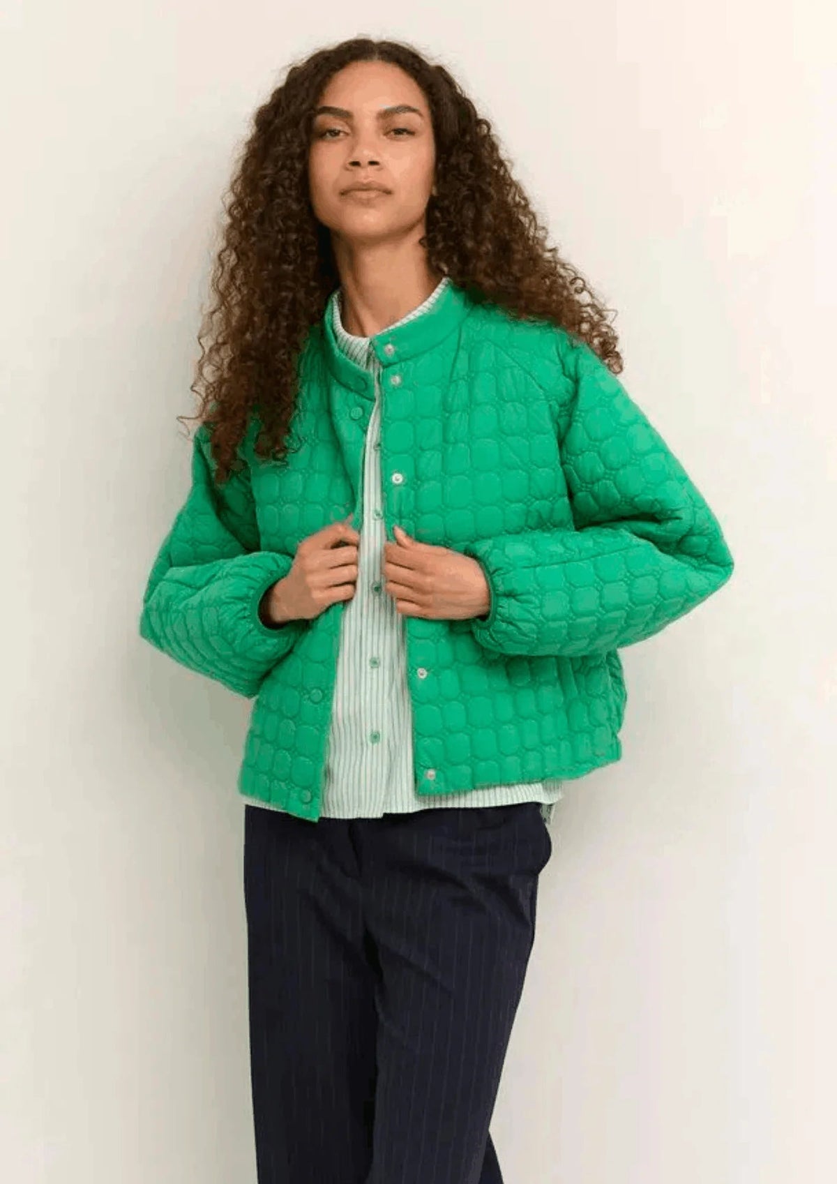 BLOUSON MATELASSÉ VERT