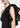 BLACK KEMILA RUFFLED DRESS