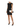 BLACK OPEN-BACK MINI DRESS