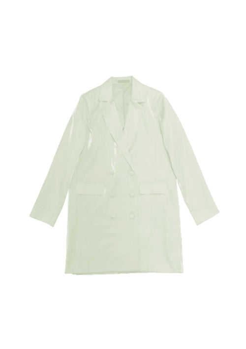 PASTEL GREEN SHINY MINI DRESS