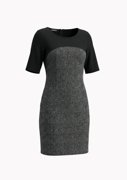 BLACK & GREY MINI DRESS