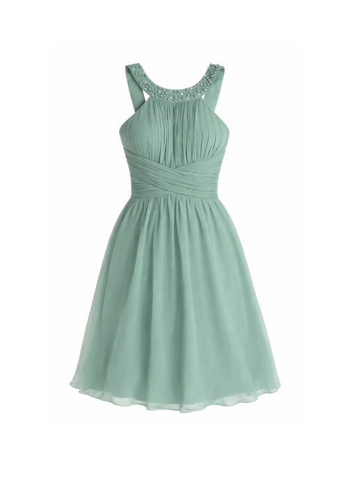 ROBE MINI VERT PASTEL