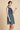 BLUE BI-MATERIAL DRESS