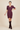 PURPLE V-NECK MIDI DRESS
