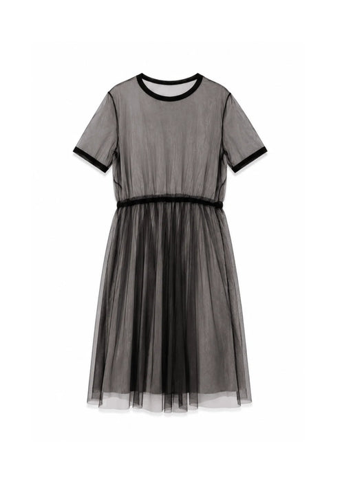 BLACK SEETHROUGH DRESS