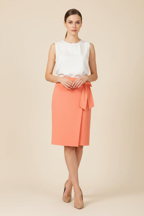 NEON ORANGE WRAP SKIRT