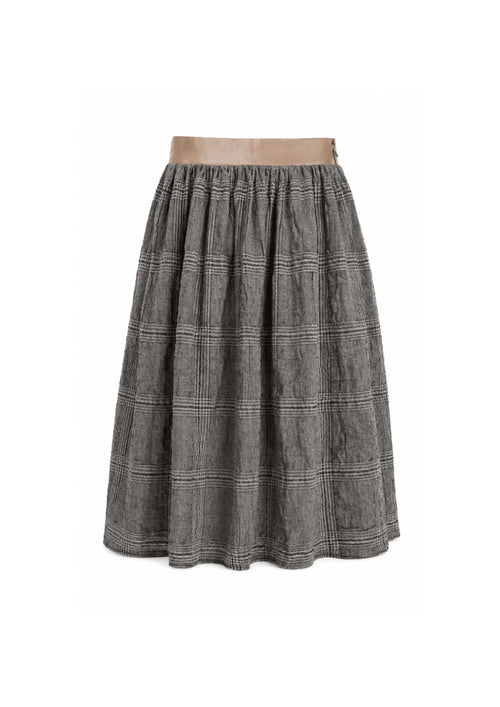 GREY CHIFFON MIDI SKIRT