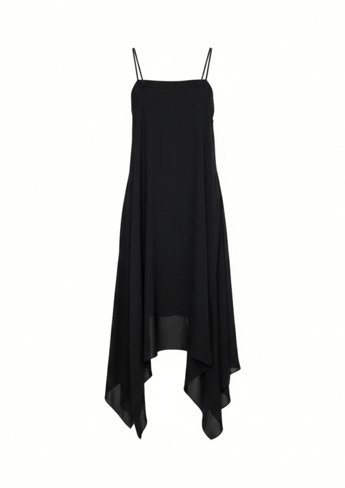 FOLLOW ME BLACK MIDI DRESS
