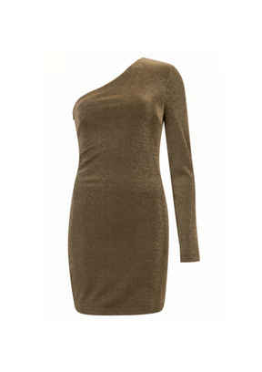 DARI ASYMMETRIC METALLIC MINI DRESS