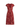 BURGUNDY DEEP V-NECK MIDI DRESS