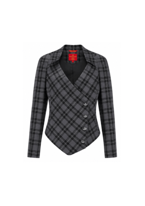GRAUER SCHOTTISCHER TARTAN-MANTEL