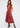BURGUNDY DEEP V-NECK MIDI DRESS