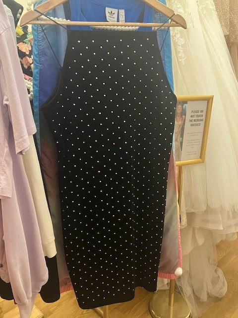 BLACK DRESS WITH STRASS