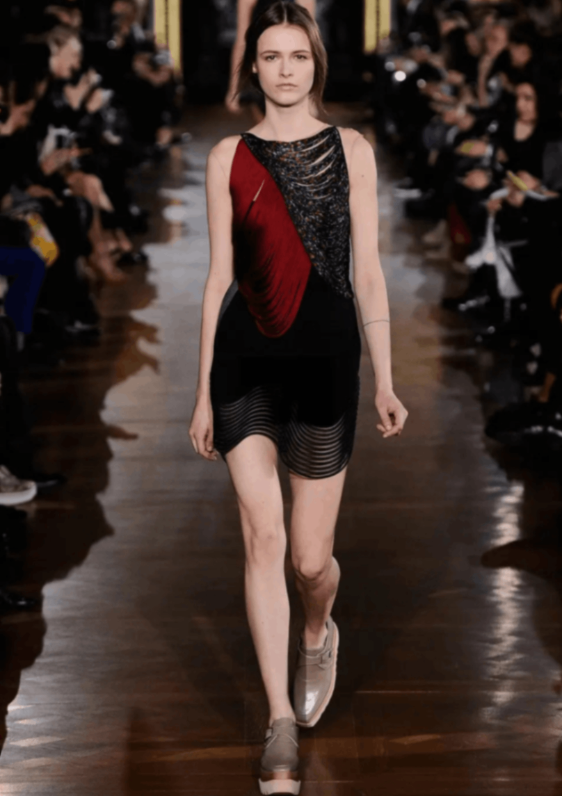 MULTI-TONE FRINGED MINI DRESS