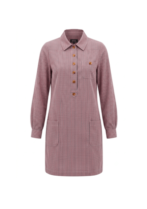 STRIPED POPOVER SHIRT-DRESS