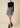 NAVY WOOL A-LINE MINI SKIRT