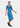 BLUE V-NECK MIDI DRESS