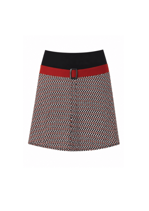 A-LINE PRINTED MINI SKIRT
