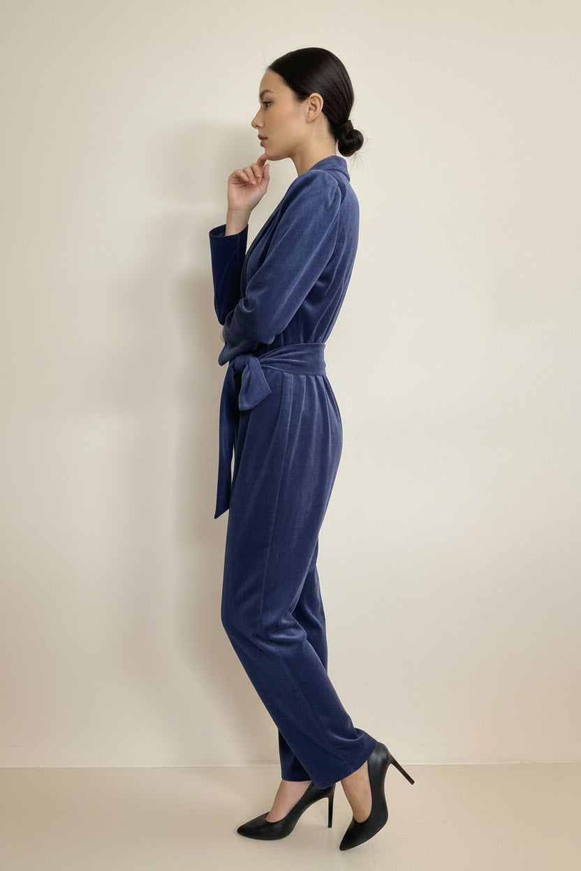 NAVY CORDUROY JUMPSUIT