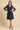 NAVY ARIA SILK DRESS
