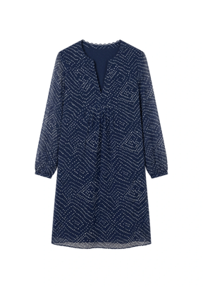MARINEBLAUES ARIA-SEIDENKLEID