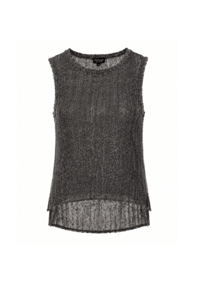 METALLIC OPEN-KNIT TANK TOP