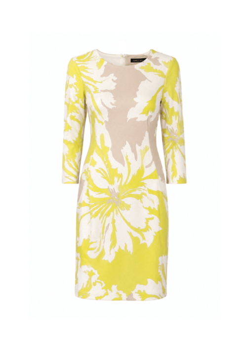 OLIVGRÜNES BLUMENKLEID